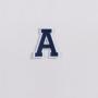 Custom 26 Alphabets Initial Letter Patches Glue Backing Without Glitter Sequins Flat Embroidery Varsity Monogram Letter Patch