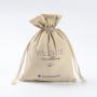 Customized  Natural Cotton Drawstring Pouch Wedding Party Gift Packaging Bag Soft Cotton Muslin Dust Bag