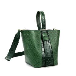 2024 Snake Crocodile Genuine Leather Bucket Bags Women Handbags For Ladies Luxury Handbag