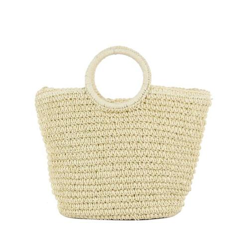 Eco-Friendly Summer Beach Lady Tote Straw Basket Bag Woven Bags Fashion Handbags Women  Raffia Bag
