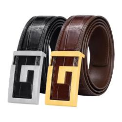 OEM ODM Ceinture En Cuir Custom High Quality Luxury Brand Design Men'S Belt Genuine Alligator Leather Designer Belts For Mens