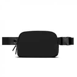 custom travel nylon waist bag for men women black running pouch mini shoulder everywhere belt bag fanny pack with long strap