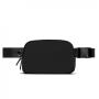 custom travel nylon waist bag for men women black running pouch mini shoulder everywhere belt bag fanny pack with long strap