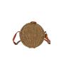 Summer straw woven bag 2024 new tide shoulder small round handbag retro simple cross-body beach bags sling bag
