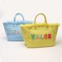 Spot Free Shipping Customizable Embroidered Letters Wear-Resistant Waterproof Canvas Tote Bag Beach Bag Women's Handbag Bag