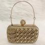Wholesale trendy small handbags ladies purse gold evening bag rhinestone party bags women elegant bag