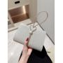 Luxury sparkling women's wrist clutch bag evening bags dress party silver evening bags crystal pearl handbag