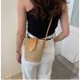 2022 Summer Popular Women's Bag New Fashion Single Shoulder Crossbody Bag Straw-woven Bucket Cover Ladies Bag