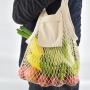 Factory Wholesale Custom Multiple Colour Reusable Cotton Tote Grocery Shopping Mesh Bag