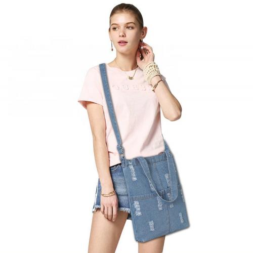 Purse Jean Travel Tote Bags for Women Beach Bag Denim Purses and Handbags for Teen Girls Women