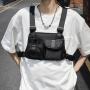 HR067 Unisex Cool Trend Buckle Tactical Functional Vest Bag Nylon Lightweight Chest Sport Bag Outdoor Hiking Workwear Backpack