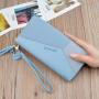 Korean version 2021 new design women pu leather wallet wholesale fashion cross fringe zipper purse leather wallet