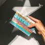 Wholesale fashion party transparent bag stripe acrylic color party bag transparent box clutch bag 2024