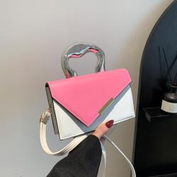 New brand womne's shoulder bag 2024 female fashion slant side collision color small square bag personality handbag crossbody bag