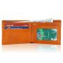 2023 Hot Selling Mens Wallet Customized Logo Material Style RFID Anti-Theft Brush Genuine Leather Oil Waxed Wallet