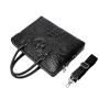 2024 Custom Crocodile Genuine Leather Laptop Hand Bag For Business Briefcase Men
