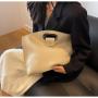 Fashion large-capacity handbag women 2024 new casual tote bag women retro briefcase pu clutch bags