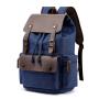 GW056 Wholesale Unisex Rucksack Laptop Vintage Leather Canvas Backpack For Men Outdoor Travel Double Shoulder Backpack