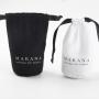 Round Bottom Cotton Linen Drawstring Packaging Pouch Luxury Cotton Canvas Makeup Cosmetic Bag