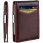 Money Clip Wallet Cards Holders RFID Leather Mens Wallet Slim Money Clip Wallets