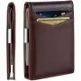 Money Clip Wallet Cards Holders RFID Leather Mens Wallet Slim Money Clip Wallets