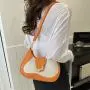 Retro color block fashionable shoulder crossbody bags for women custom logo underarm bag designer messenger bag