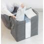 HR236 Thickened Non-woven Cotton Quilt Storage Bag With Double Zipper Clothing Bag Travel Storage Visible Cube Style Quilt Bag