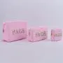 Keymay RTS Multi-color Portable Large Capacity Inner Pocket Waterproof Pink Makeup Bag Letter Cosmetic Bag Nylon Zipper Pouch