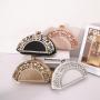 Factory Direct Ladies Fan Banquet With Chain Handbag Fashion Handle Diamond Encrusted Evening Bag