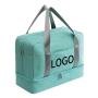 Custom Logo Waterproof Foldable Gym Travel Storage Bag Sports Tote Duffel Bags with Wet Pocket And Shoe Compartment