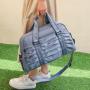 Wholesale Large Capacity Custom Logo Oxford Sports Gym Duffel Bags Lightweight Sport Travel Bag with Shoes Compartment