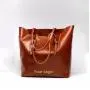 Custom Handmade Fashion Classic Real Split Cow Leather Gentle Women Lady Never Full Travel Shoulder Tote Bag Handbag With Zipper