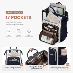 LOVEVOOK wholesale waterproof Business Computer bag large capacity Nurse Teacher College 15.6in laptop travel backpack for women