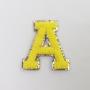 Keymay New Arrival High Quality 5.5cm DIY Glitter Stickers A-Z Embroidery Patches Chenille Letter Patches with Adhesive for Bag