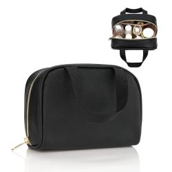 Gelory Waterproof Black Designer Purse Makeup Bag Wholesale Outdoor Travel Small Toiletry Cosmetic Bag for women