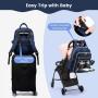 2023 New arrival multi-function baby nappy bags large capacity travel 15.6in laptop backpack for women mommy diaper bags with