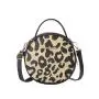 Retro leopard print small round bag 2024 women handbag factory wholesale Korean style trend of shoulder bag for women