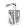 Camping Thermal Bag Leakproof Stripe Insulated Picnic Soft Cooler Shoulder Bag with Handle Straps