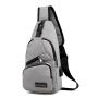 KBW544 Hot New Men's Chest Bag Usb Smart Shoulder Bag Casual Canvas Male Chest Bag