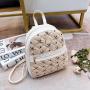 Factory Wholesale Large capacity embroidered women's pu leather printed backpack bags for women Korean student backpacks