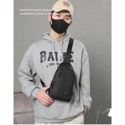 ZR661 Man Chest Bag New Waterproof Shoulder Bag Sports Travel Crossbody Leisure Solid Color Print logo Business High Quality Bag