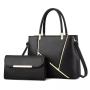 2024 Two Pieces Set Large Capacity Handbag Fashionable Single-Strap Shoulder Messenger Bag with Chain Decoration Bags for Women