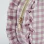 New Wholesale Checkered Plated edge Toilet Zipper Ruffled Hot Sale Plaid Preppy Cosmetic Bag Gingham Makeup Bags