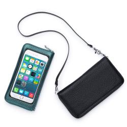 Customized waterproof phone bag crossbody mobile phone bag leather cellphone bag for women