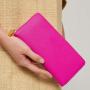 Wholesale Custom Logo Fashion Vegan Leather Long Wallet Women Colorful Zipper Rfid Wallet For Women Classic Long Ladies Purse