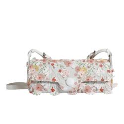 low MOQ  handbags fashion women bags  famous brands for women and ladies shoulder  bag with pretty flowers