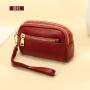 Multicolour Top layer cowhide women's wallet zipper small bag soft leather coin purse wallet for ladies