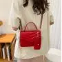 2024 Popular Women's Bag New Korean Fashion Single Shoulder Crossbody Bag Colorful  Oblique Chain PU Envelope Ladies Bag