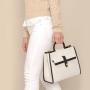 Fashion Woman Canvas Designer Handbags Color Matching Casual Tote Bag Functional Shopper Bag