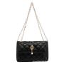 Korean style embroidery shoulder bag for women 2024 new pu leather women's crossbody bags fashion simple small square bag